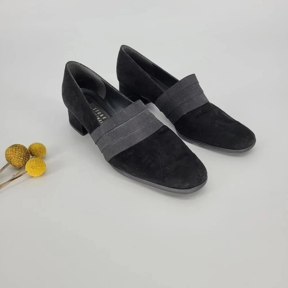 STUART weitzman suede black heel pumps size 8 - Picture 4 of 12